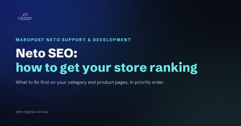 Neto SEO: how to get your store ranking