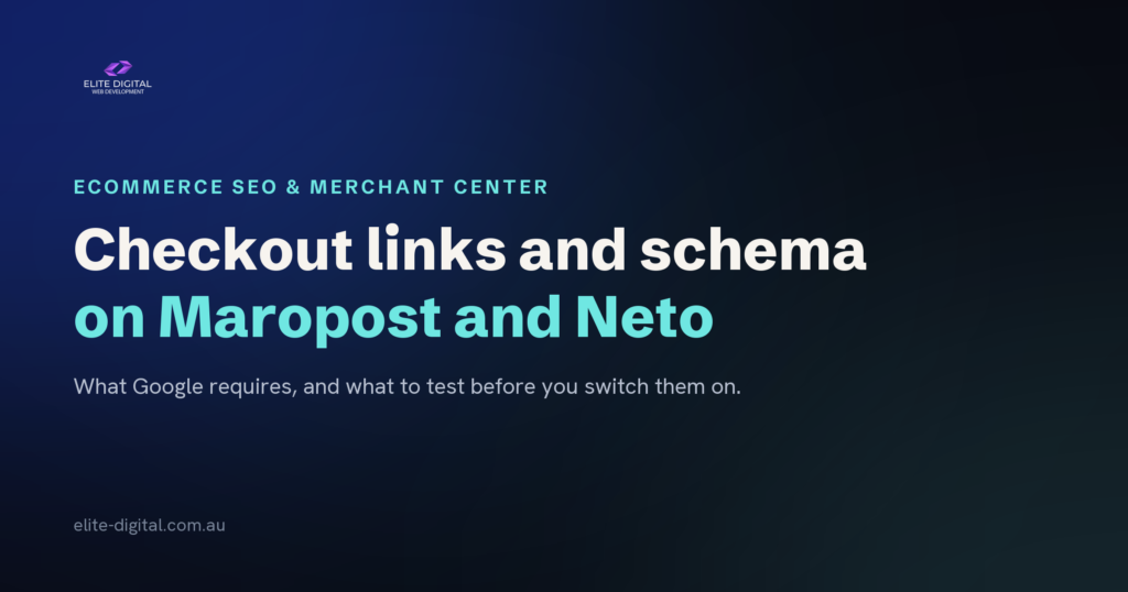 Checkout links and schema on Maropost and Neto