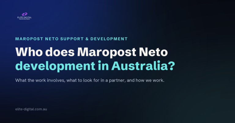 Who does Maropost Neto development in Australia?